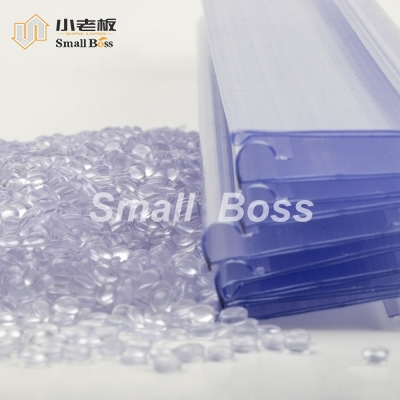 PVC硬质透明专用料 高透明PVC超市价目条专用颗粒